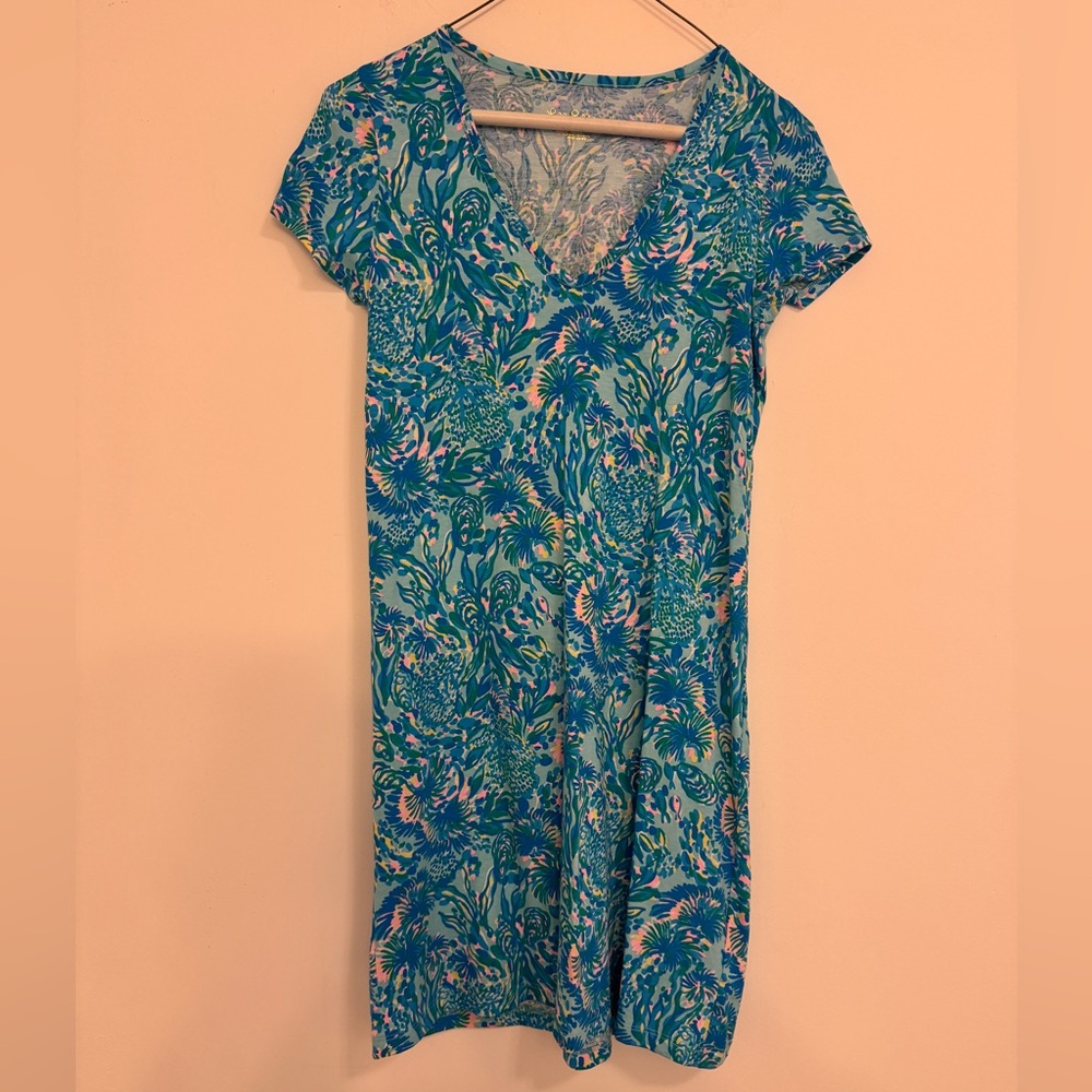 Lilly Pulitzer Blue and Pink Patterned Dress - Picture 2 of 4